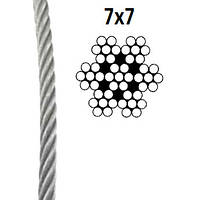 Трос нержавеющий 7X7 ART.-NR. 8379 A4 1мм 250 м.