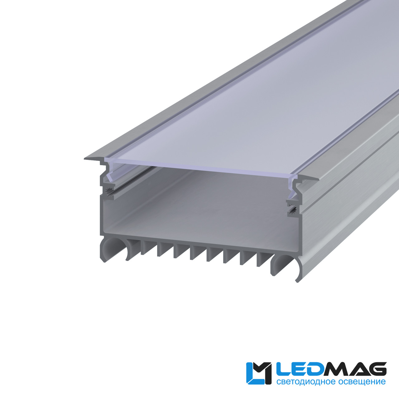 LED профіль для світлодіодної стрічки LSV-70 алюмінієвий з матовою кришкою (2м, 3м, 5м) 85(74)x33 мм, фото 1