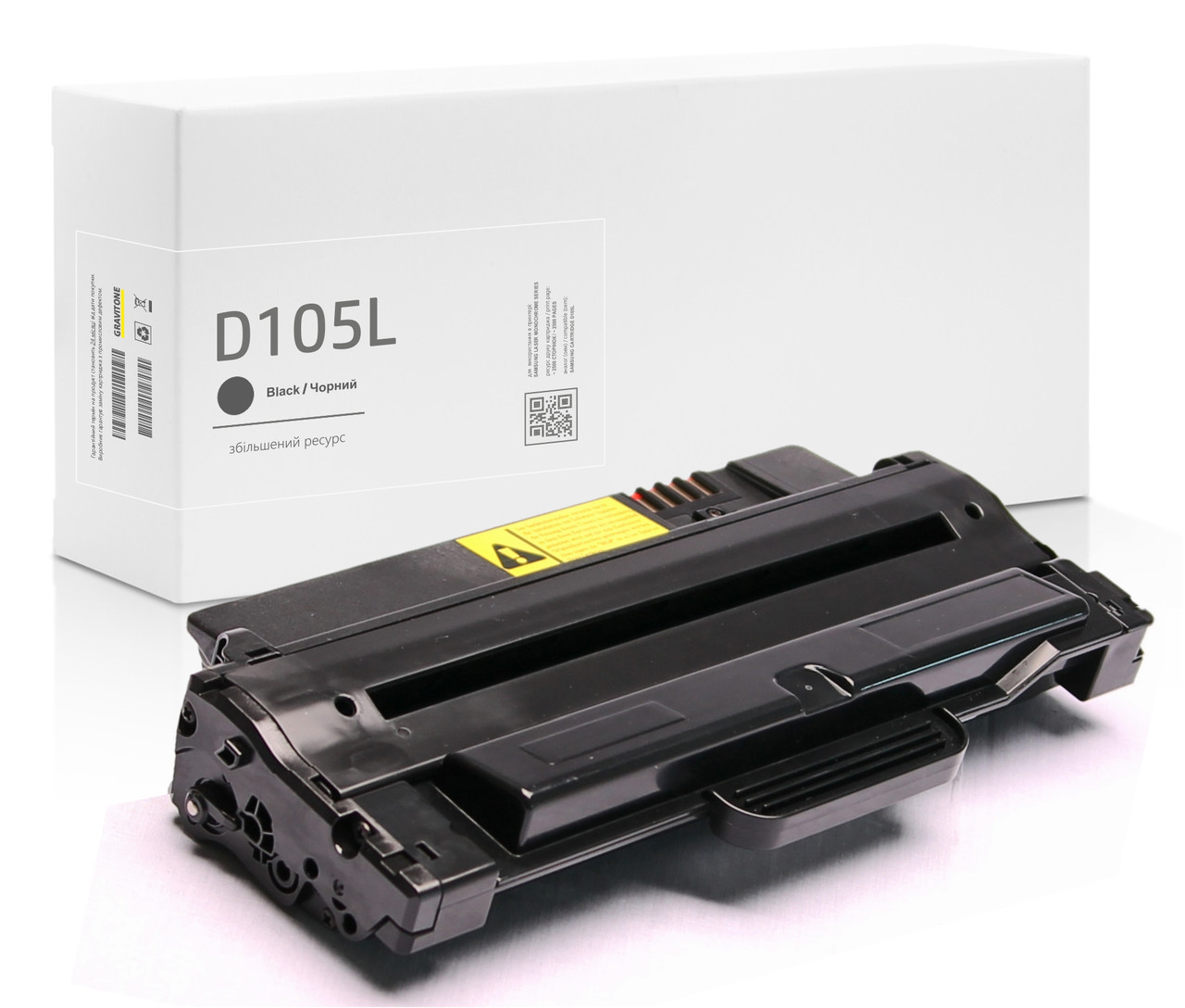 Сумісний картридж Samsung MLT-D105L (чорний), стандартний ресурс (2.500 стор.) аналог від Gravitone, фото 1