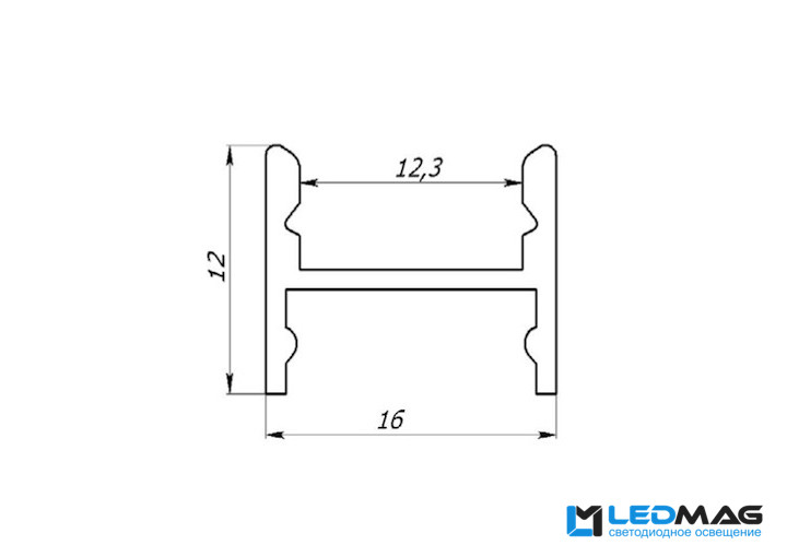 Профиль для светодиодной ленты накладной LPS-12 с рассеивателем - фото 9 - id-p24661137