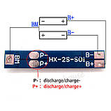 BMS 2S 3A HX-2S-S01 контролер заряду, розряду 7.4 V для 2 літій-іонних акумуляторів, фото 2