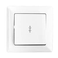 Вимикач одноклавішний прохідний білий Lectris