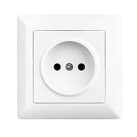 Розетка 1-а біла Lectris