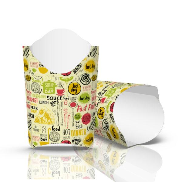 Упаковка для картоплі фрі Міді Світла (50шт/уп), фото 1