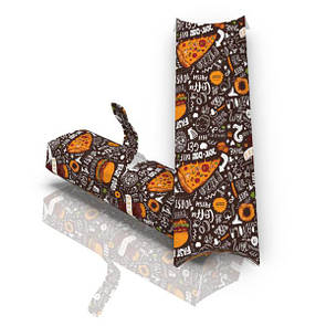 Картонна упаковка для шаурми, буріто. Темна (50шт/уп)