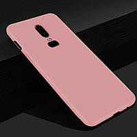 Чехол для OnePlus 6 силикон Soft Touch бампер светло-розовый