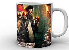 Кухоль GeekLand білий Pirates of the Caribbean Пірати Карибського моря постер PC.02.001