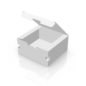 Картонна упаковка снек бокс "Максі" Біла (50шт/уп)