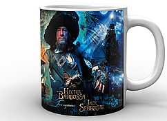 Кухоль GeekLand білий Pirates of the Caribbean Пірати Карибського моря джек і гектор PC.02.003