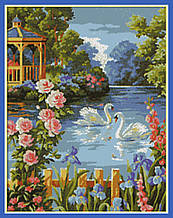 Набір алмазна мозаїки NKF Лебеді F0099/4