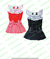 Сарафан для девочки "Морячка", детское летнее платье на девочку с поясом