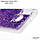 Чохол акваріум для Samsung Galaxy A40 (SM-A405) (сердечка та фіолетові блискітки), фото 3