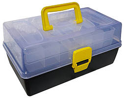 Ящик рибальський 2-полицевий з прозорою кришкою