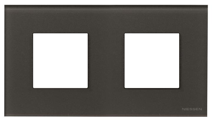 Рамка 2 постова скло графіт N2272 CF, ZENIT