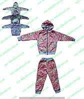 Дитячий спортивний костюм із вишивкою трикотажний, демісезонний комплект кофта штани для дітей