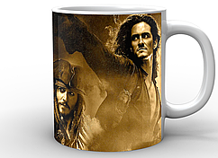 Кухоль GeekLand білий Pirates of the Caribbean Пірати Карибського моря джек, уілл і елізабет PC.02.022