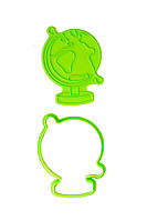 Вирубка з відбитком для пряників Глобус 12 см 9 см