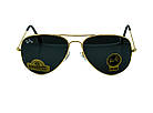 Окуляри Ray Ban Aviator чорні + золото, фото 3