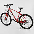 Велосипед Спортивний CORSO ATLANTIS 27.5" дюймів RED алюмінієва рама 19", 24 швидкості, фото 4