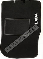 Ворсовые коврики ВАЗ 2108-2199, 2113- 2115 LADA - черные- эконом