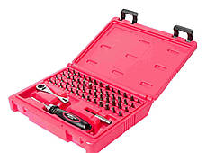 Набор бит c мини-трещоткой и отверткой JTC 5610 (55 предметов)