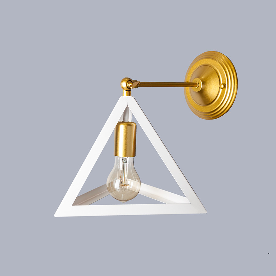 Золоте бра з білим плафоном (56-W220F-1 GD+WH)