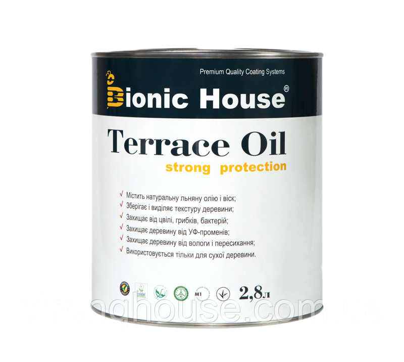 Террасное масло TERRACE OIL Bionic House на льняной основе с натуральным пчелиным воском 3л