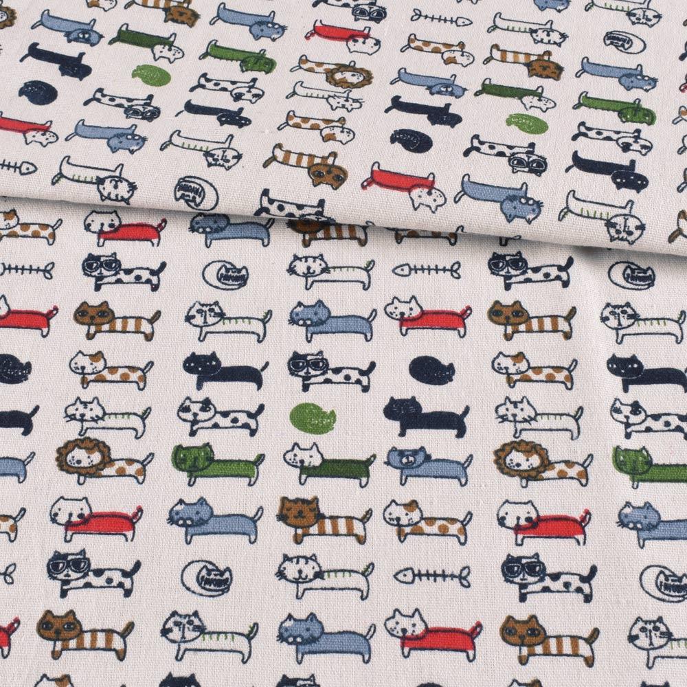 Деко-льон білий, різнокольорові кішки, ш.153