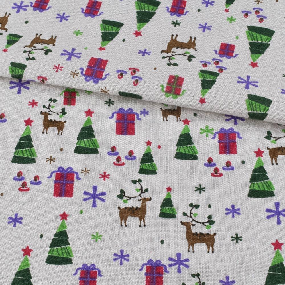 Деко-льон білий, олені, ялинки, ш.147