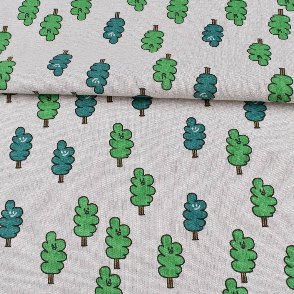 Деко-льон білий, зелені дерева, ш.150