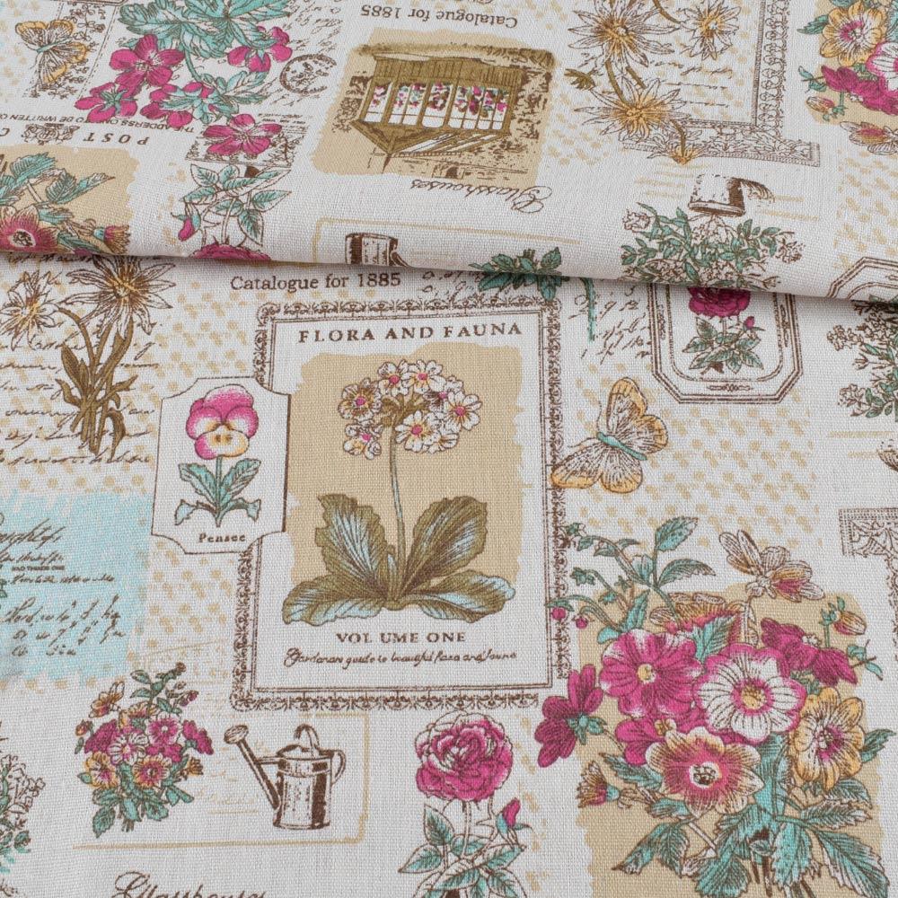 Деко-льон молочний, квіткові листівки, ш.150