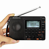 Радіоприймач Retekess V115 портативний з MP3 плеєром та акумулятором BL-5C (1000 mAh)