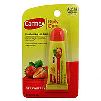 Carmex бальзам для губ в тубі "Полуниця" Lip Balm Tube Strawberry SPF 15