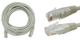Мережевий кабель, патчкорд шт.8Р8С- 8Р8С, UTP 4пари кат-5Е, сірий, 10 метрів