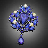 Брошка східна, колір Sapphire, 98х65 мм, 1 шт.