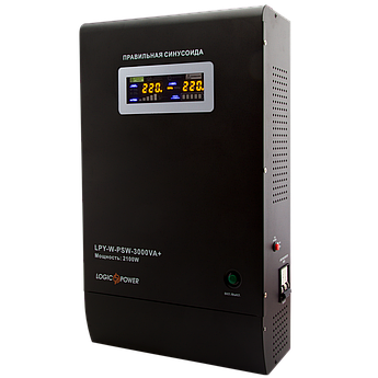 Уцінка ДБЖ Logicpower LPY- W - PSW-3000VA + (2100Вт) 10A / 15A з правильною синусоїдою 48В