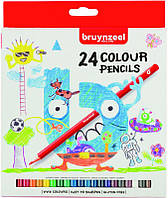 Набор детских цветных карандашей, 24цв., карт. коробка, Bruynzeel
