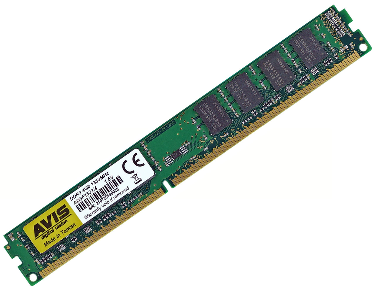 Оперативна пам'ять DDR3 4Gb (4Гб) 1333MHz PC3-10600 AVIS універсальна INTEL і AMD DDR3-1333 4096MB