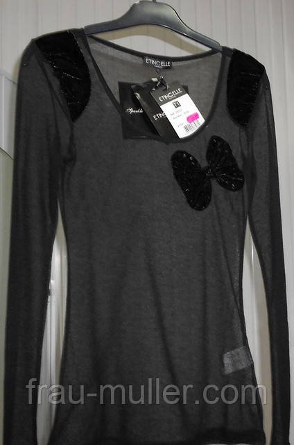 Кофта з прозорого чорного трикотажу Etincelle, фото 1