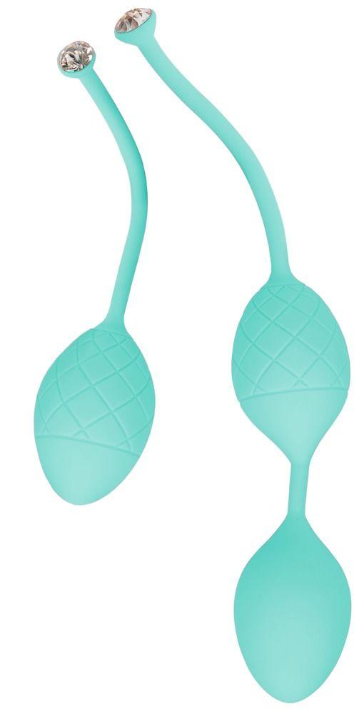 Силіконові вагінальні кульки зі зміщеним центром Frisky Teal