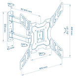 Настінний кронштейн для TV 26" — 55" Walfix R-393B, фото 2