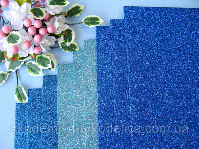 фоамиран глиттерный 2 мм 30 на 20 см