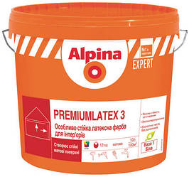 Alpina Expert Premiumlatex 3 — особливо стійка латексна фарба для інтер'єрів