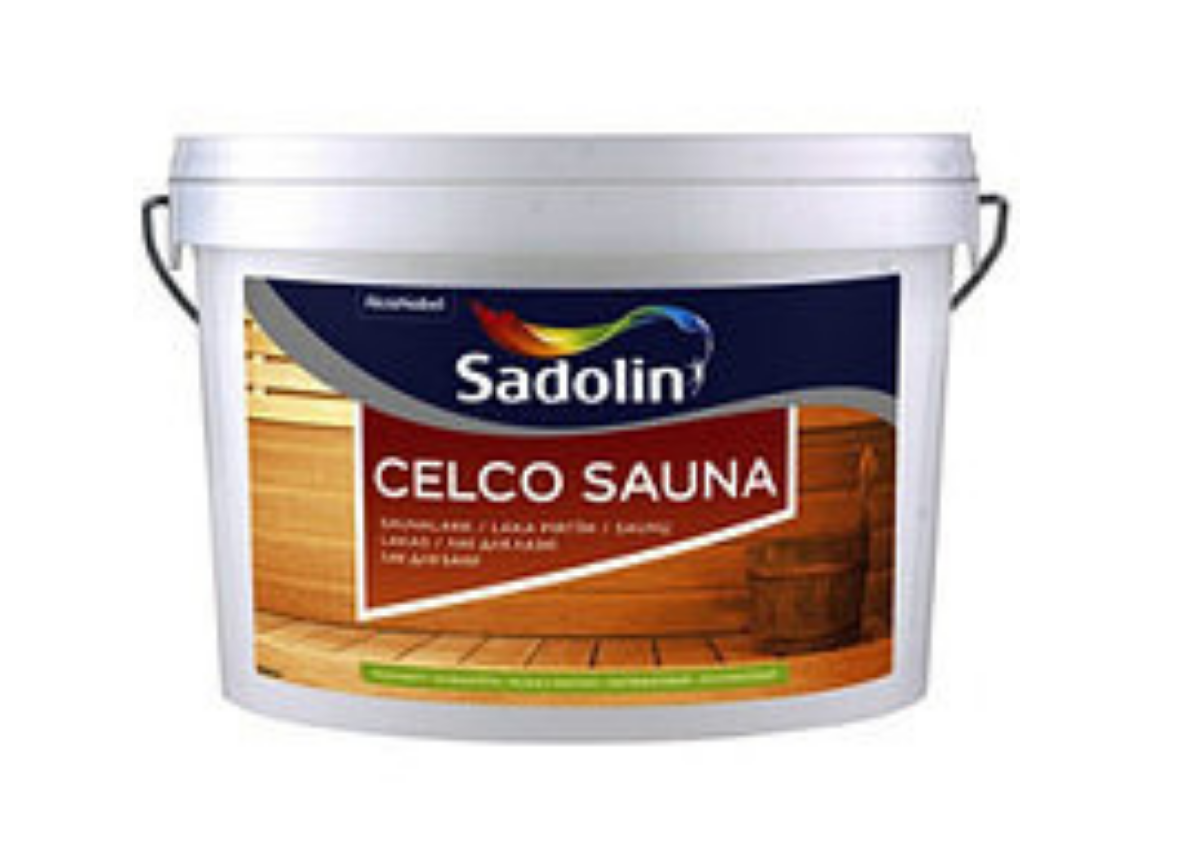 Акриловий лак для лазні та сауни Sadolin Celco Sauna напівматовий 2,5 л
