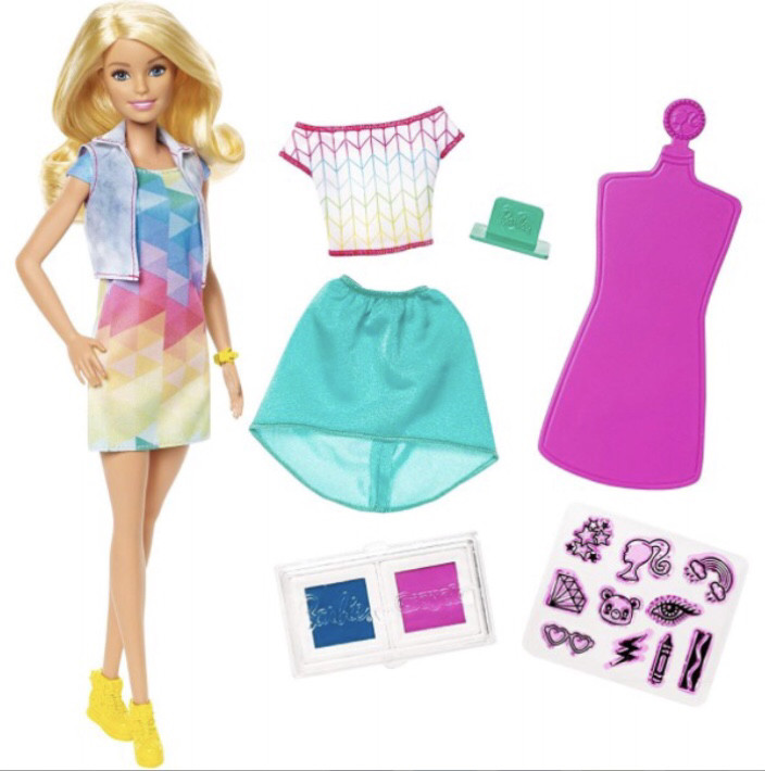 Лялька Барбі Дизайнер одягу Barbie Crayola Color Stamp Fashions Set, Blonde