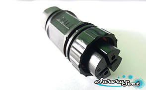 Водонепроникний конектор WPF-0200 M25 2 контакти "мама". Водостійкий роз'єм IP-68. Герметичний роз'єм.