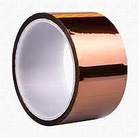 Скотч каптон термостійкий прозоро-жовтий 50мм 33м