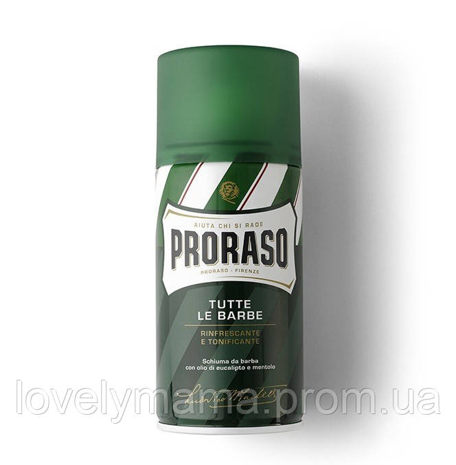 Піна для гоління з ментолом та евкаліптом Proraso shave foam refresh, 300 мл (400430)