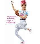 Лялька Барбі Бейсболістка Безмежні Рухи Barbie Made to Move Baseball Player Doll, фото 2