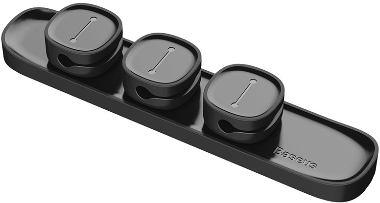Магнітний тримач дротів Baseus Peas Cable Clip, Black (ACWDJ-01)